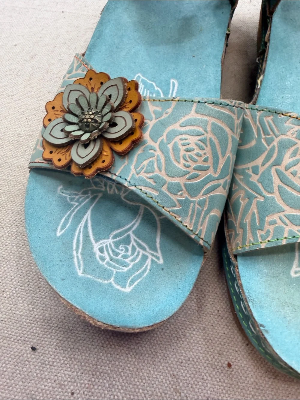 L’Artiste by Spring Step Leather Wedge Sandal